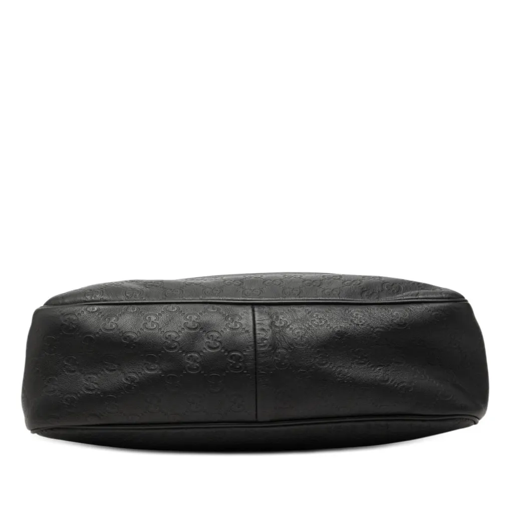 Gucci Guccissima Messenger Bag Black Leather Very good - Inside View