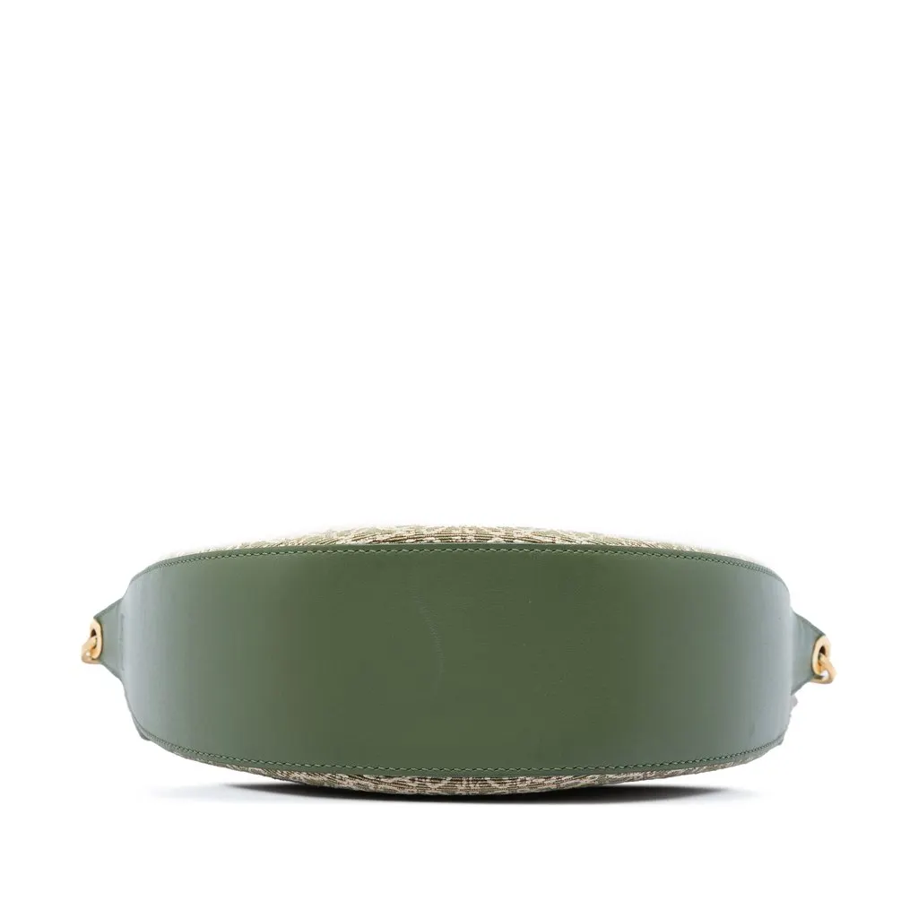 LOEWE Anagram Canvas Luna Hobo Green Very good - Inside View
