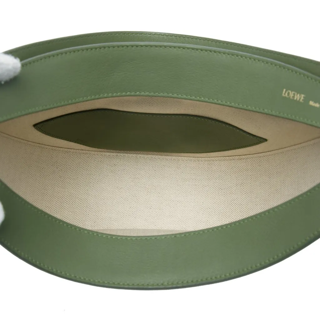 LOEWE Anagram Canvas Luna Hobo Green Very good - Model View
