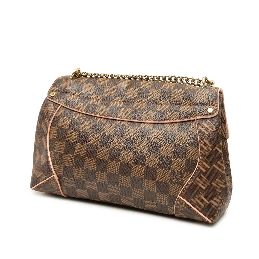 Louis Vuitton Damier Ebene Caissa Clutch Brown Very good - Back View