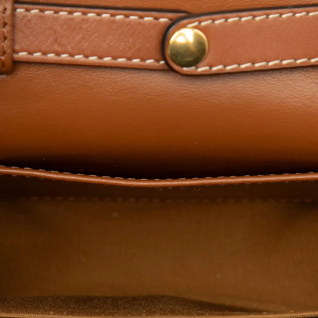 Celine Mini Triomphe Coated Canvas Claude Crossbody Brown Canvas Very good - Model View