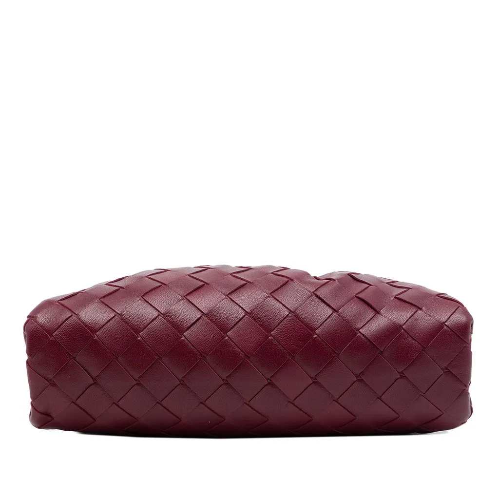 Bottega Veneta Nappa Intrecciato The Mini Pouch Crossbody Red Leather Very good - Inside View