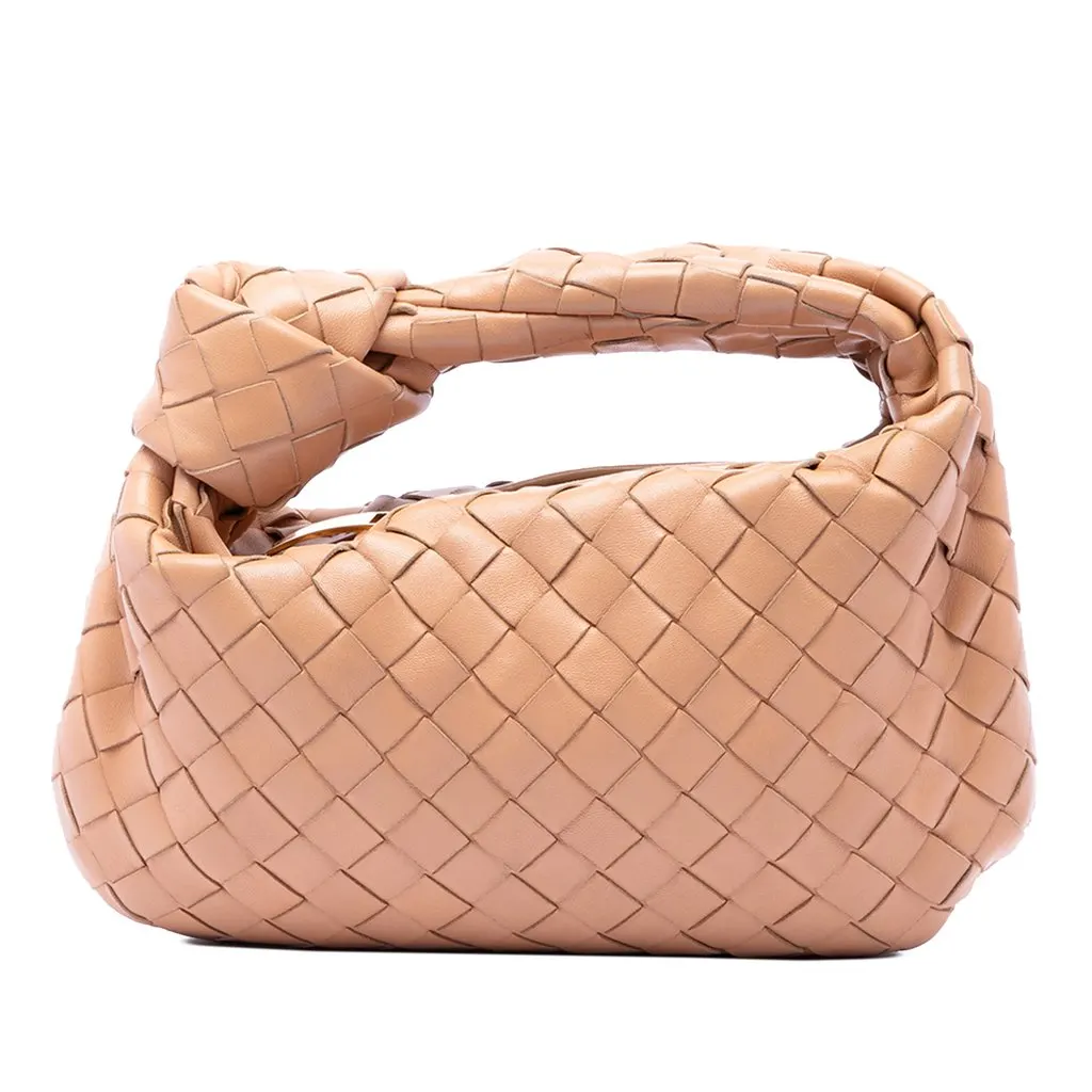 Bottega Veneta Mini Nappa Intrecciato Jodie Brown Leather Very good - Front View