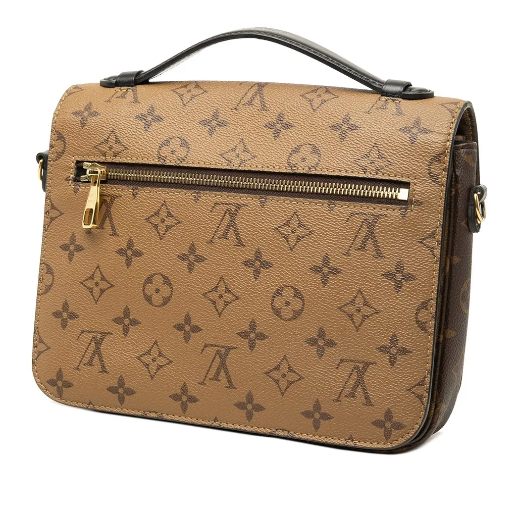 Louis Vuitton Monogram Reverse Pochette Metis Brown Very good - Back View