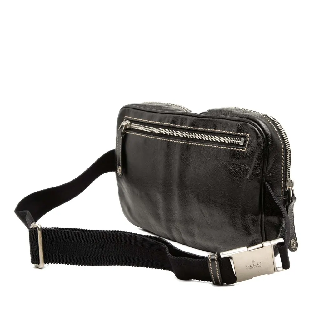 Gucci Leather Hysteria Belt Bag Black Leather Very good - Back View