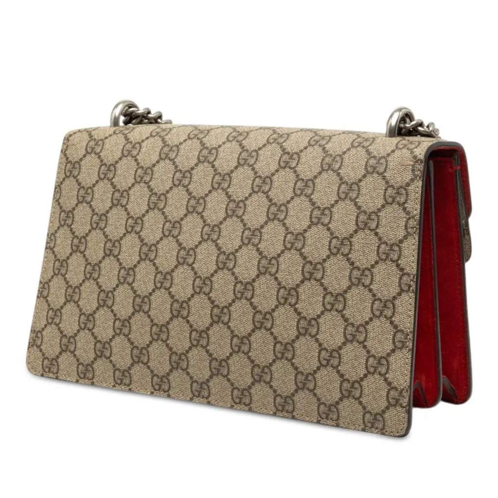 Gucci Medium GG Supreme Dionysus Shoulder Bag Beige Very good - Back View