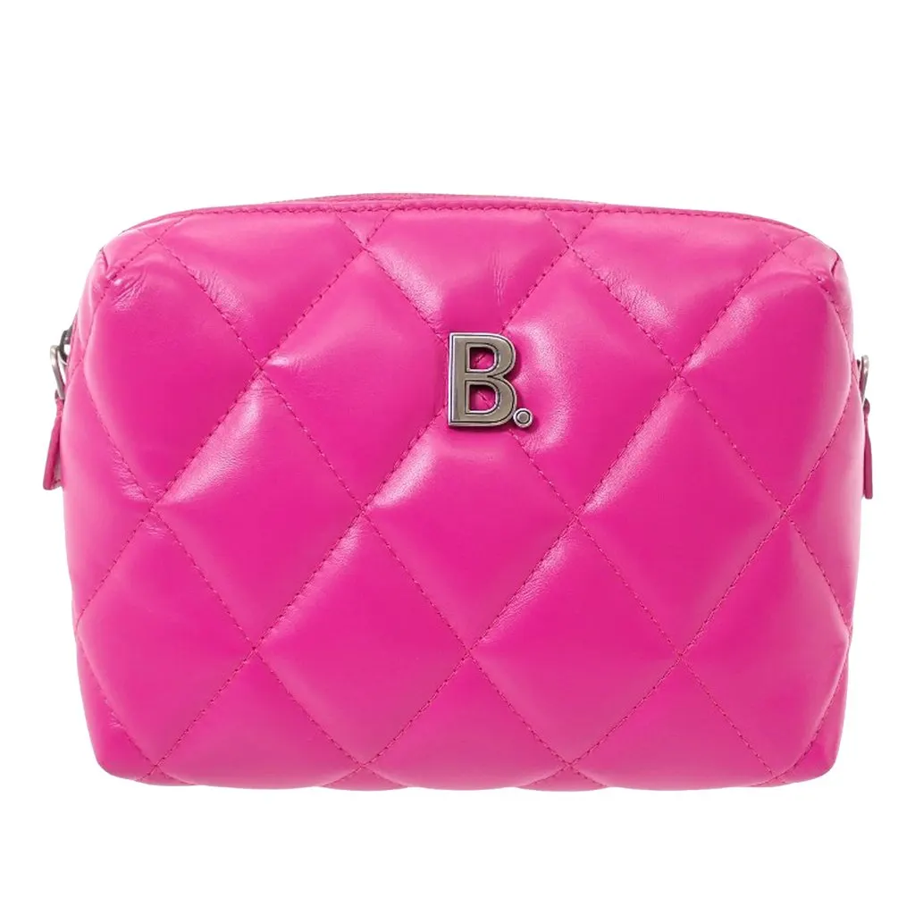 Balenciaga Quilted Nappa Touch B Camera Bag XS Pink Leather Very good - Front View