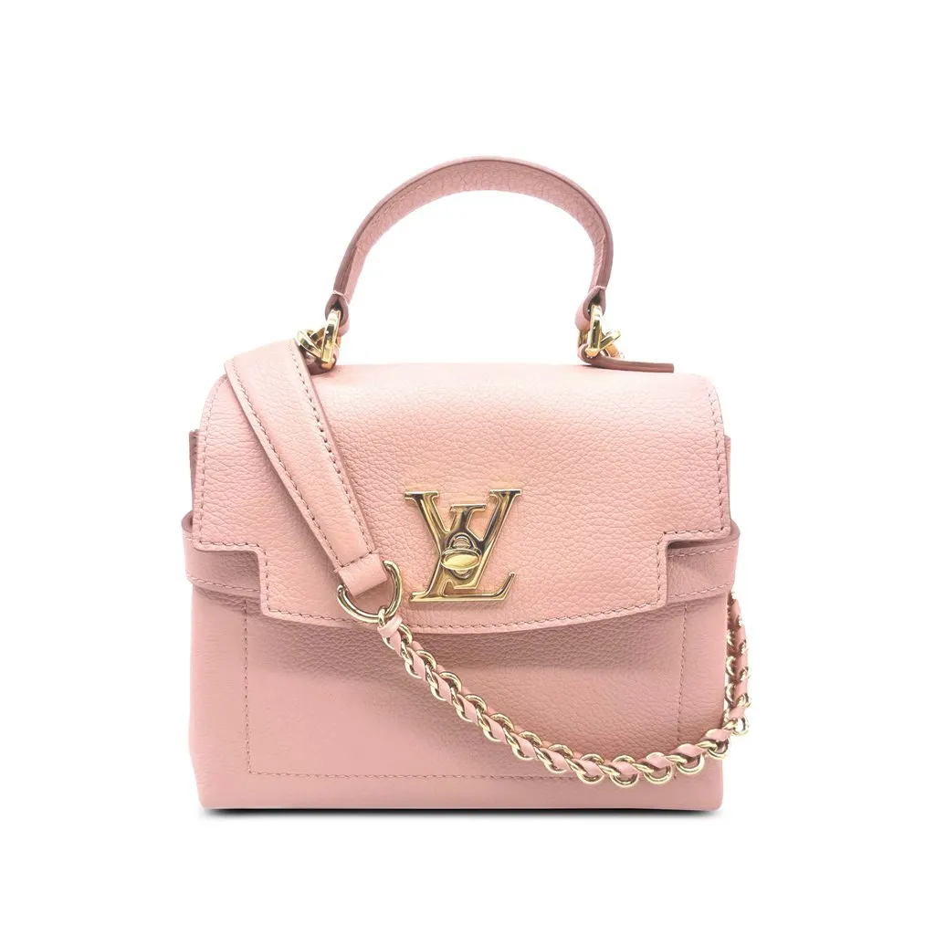 Louis Vuitton Taurillon Mini LockMe Ever Pink Leather Good - Front View