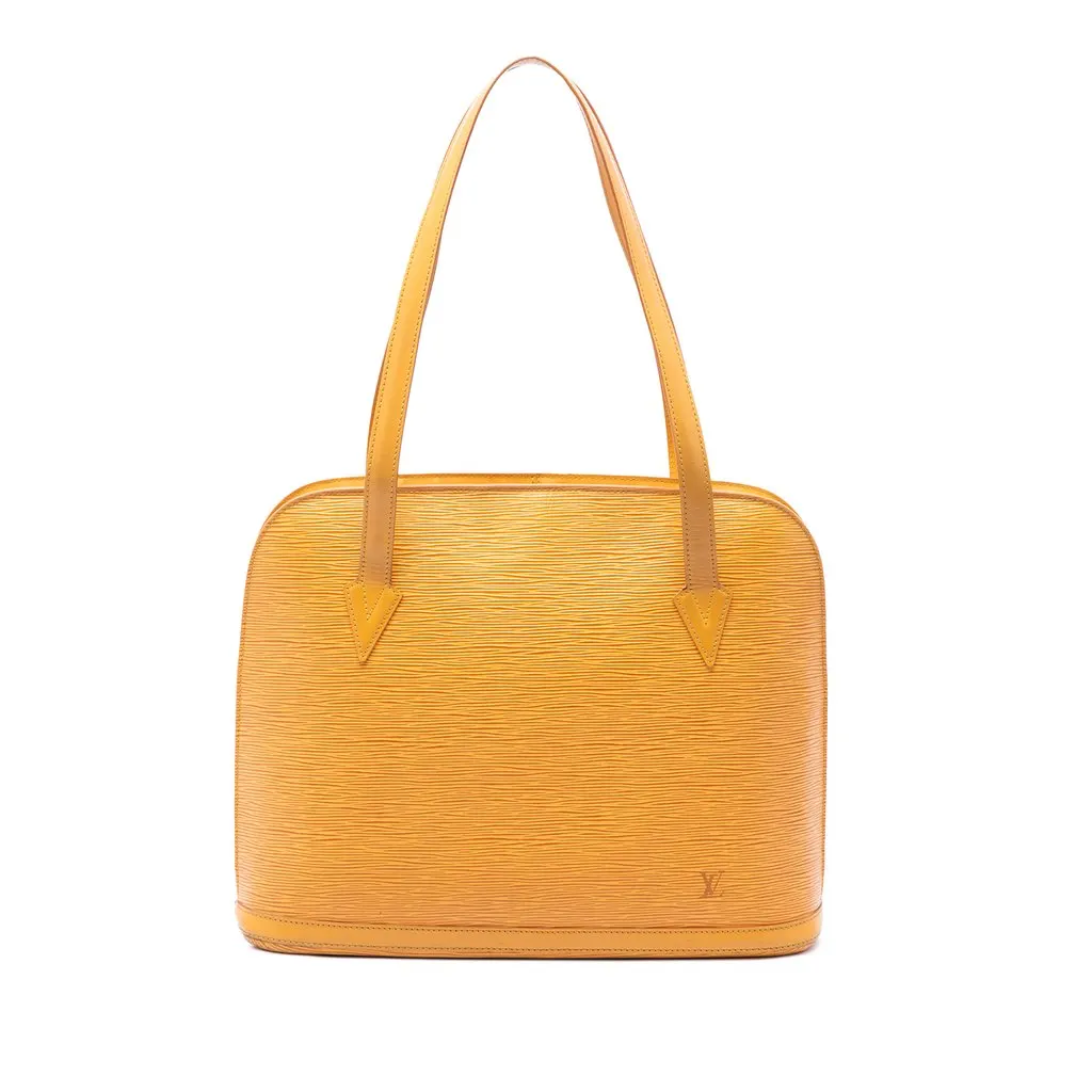 Louis Vuitton Epi Lussac Yellow Leather Good - Front View