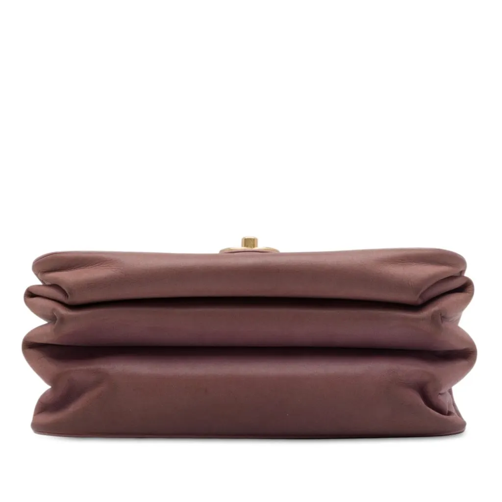 Chanel Paris Cosmopolite Small Aged Calfskin Straight Lined Flap Pink Leather Very good - Inside View