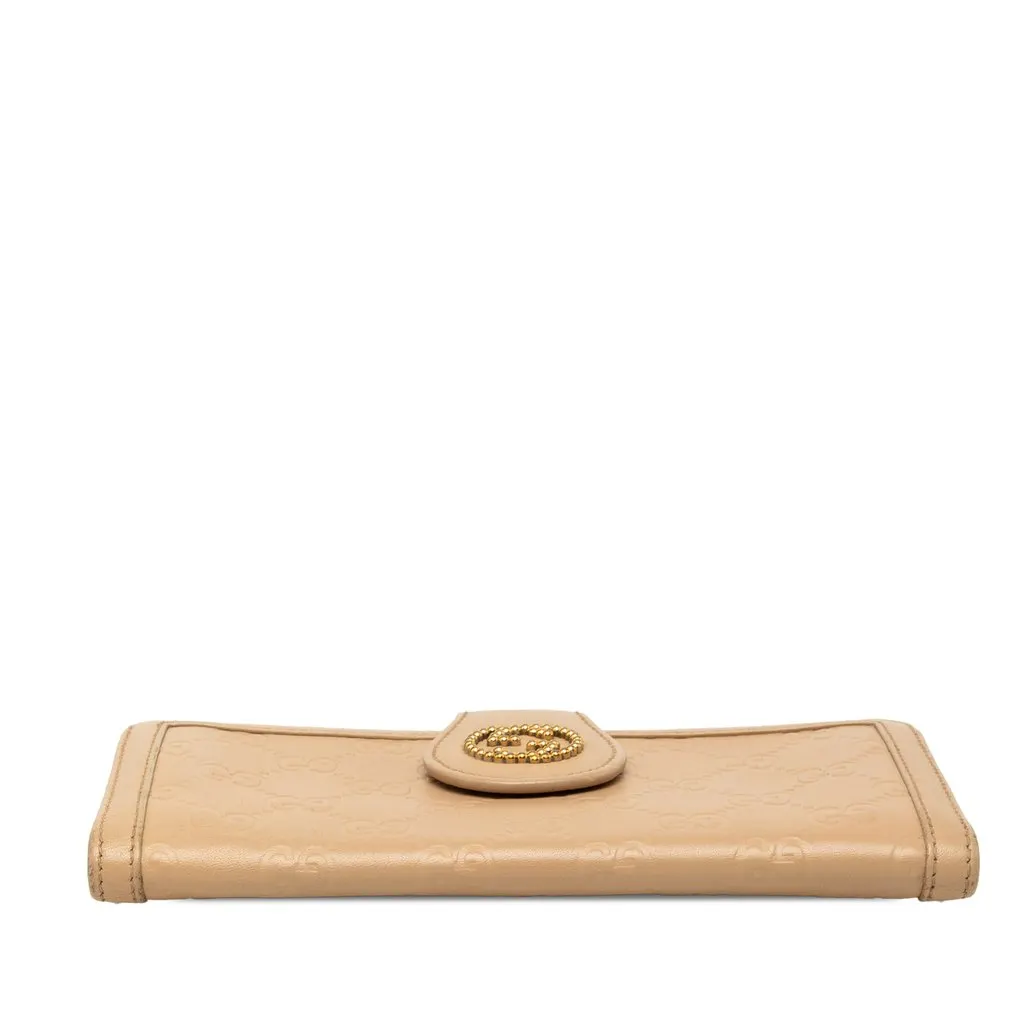 Gucci Guccissima Long Wallet Beige Leather Very good - Inside View