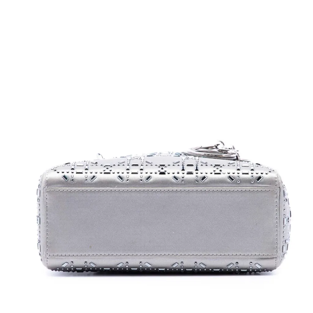 Dior Mini Satin Cannage Crystal Embellished Lady Dior MultiColor Very good - Inside View