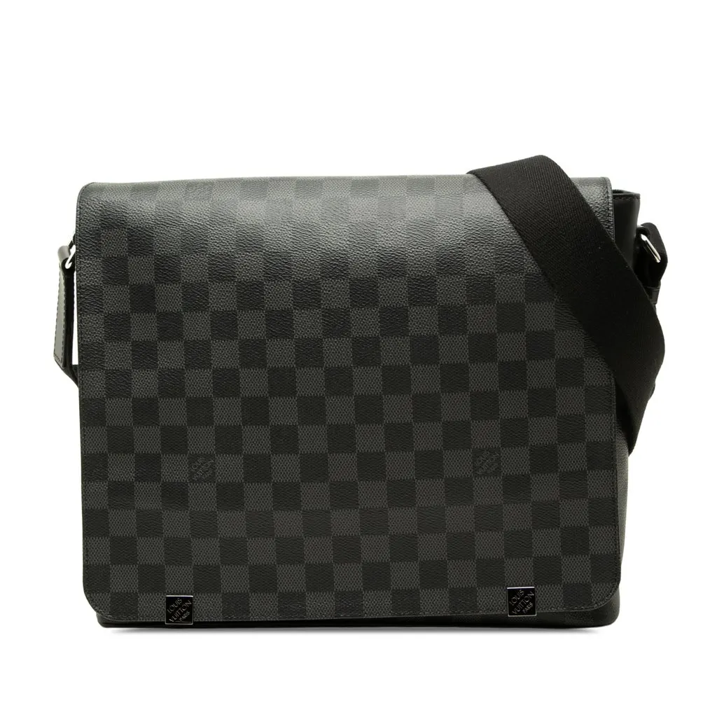 Louis Vuitton Damier Graphite District PM Black Canvas Good - Front View