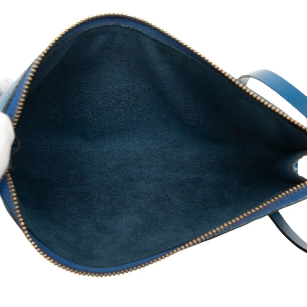 Louis Vuitton Epi Pochette Accessoires Blue Leather Good - Model View