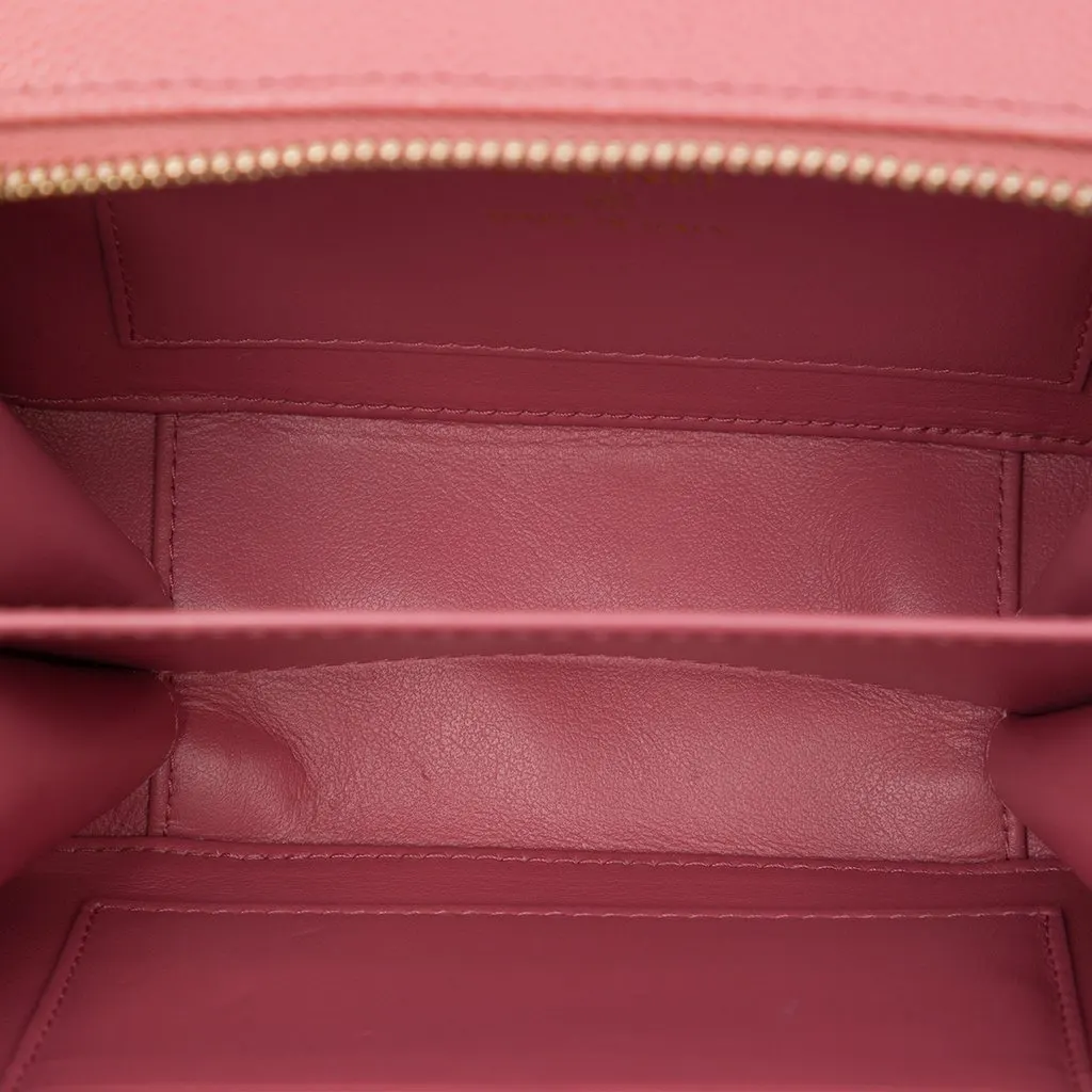 Chanel Caviar CC Filigree Vanity Clutch with Chain Pink Leather Very good - Model View