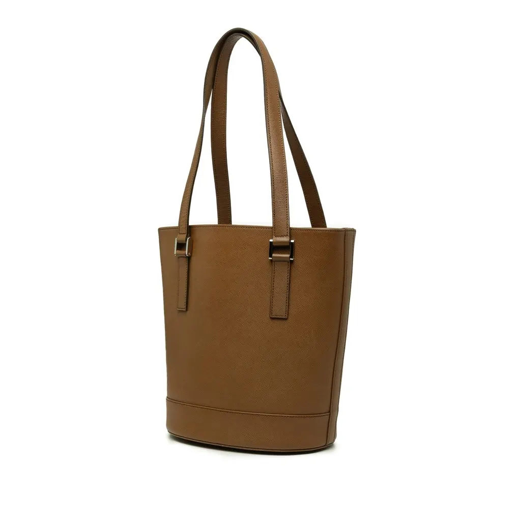 Burberry Leather Bucket Bag Brown Leather Very good - Back View