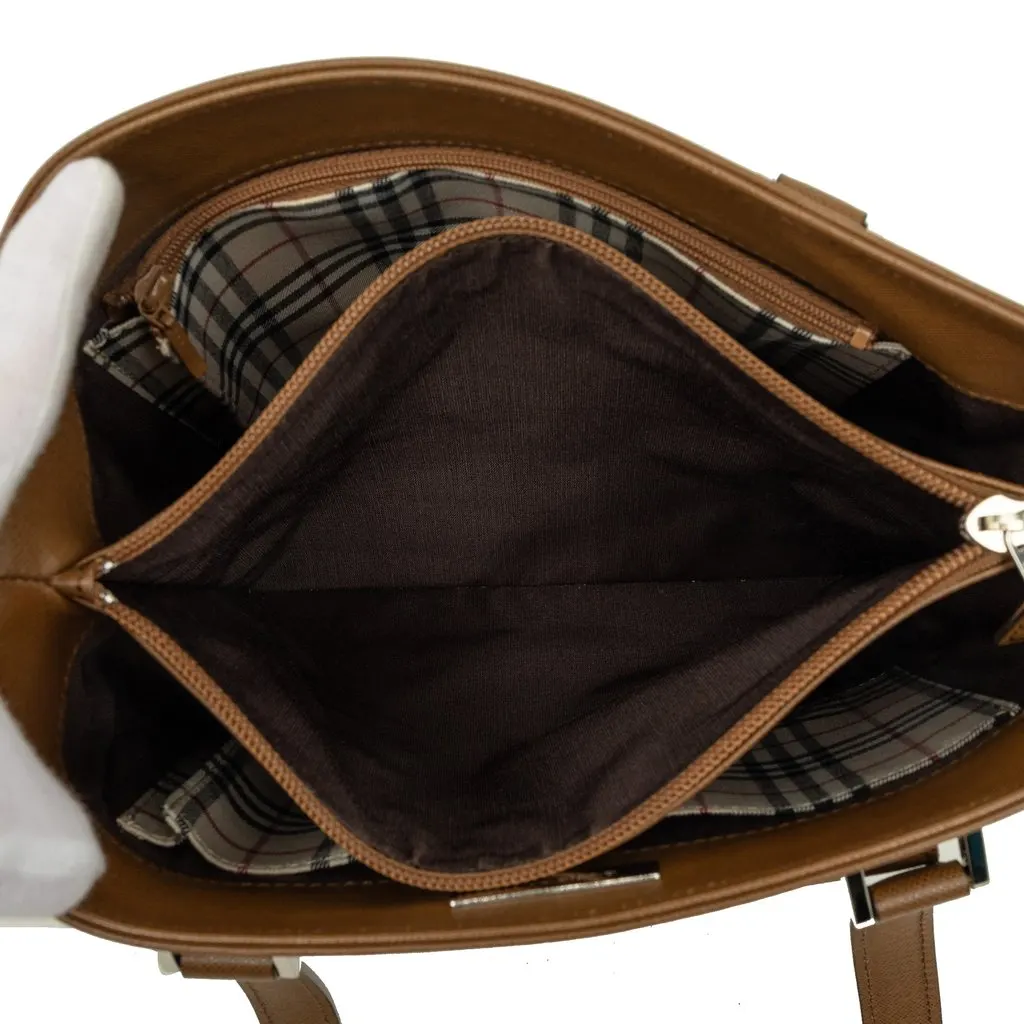 Burberry Leather Bucket Bag Brown Leather Very good - Model View