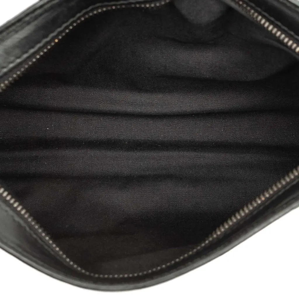Bottega Veneta Intrecciato Trimmed Nappa Clutch Black Leather Good - Model View