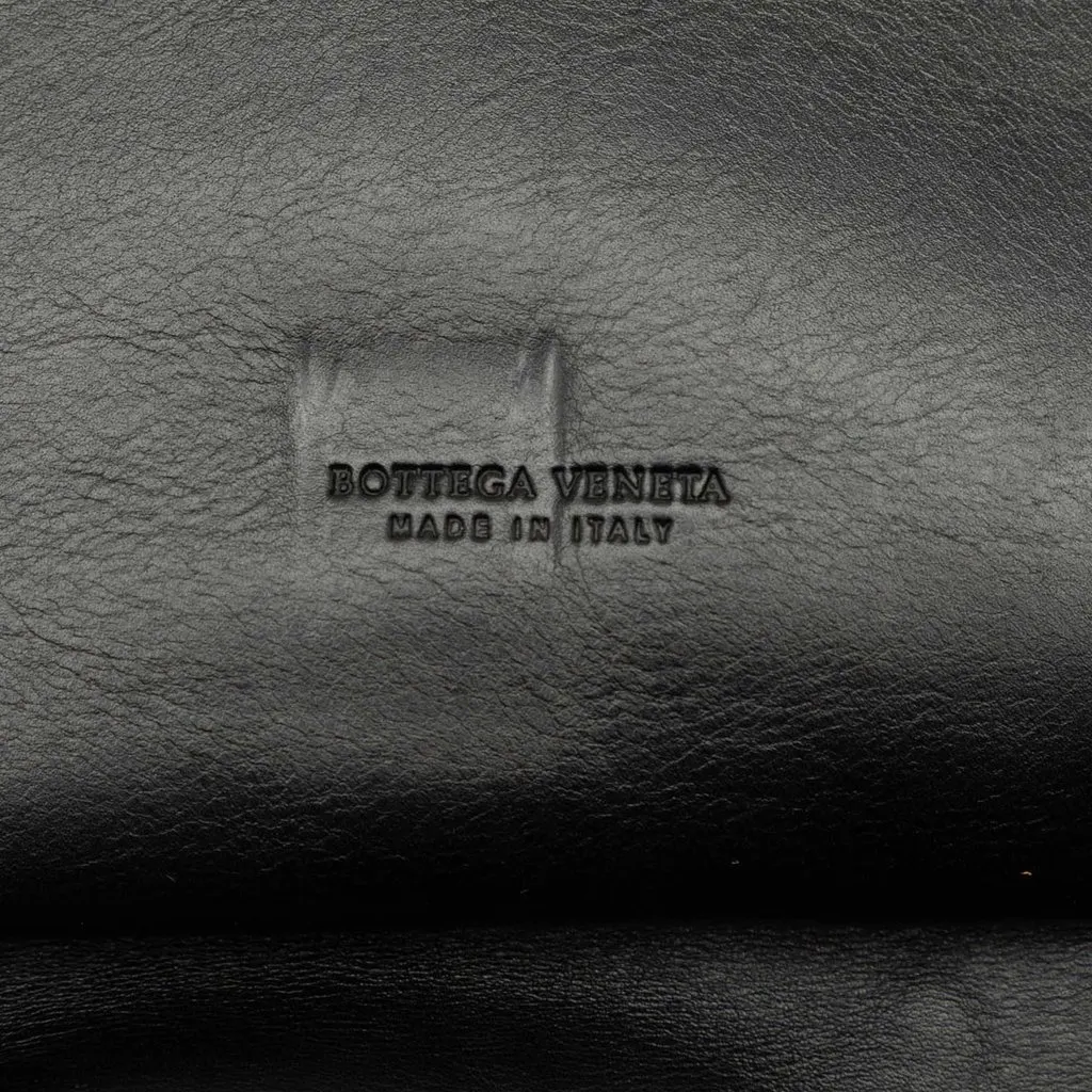 Bottega Veneta Intrecciato Trimmed Nappa Clutch Black Leather Good - Box View