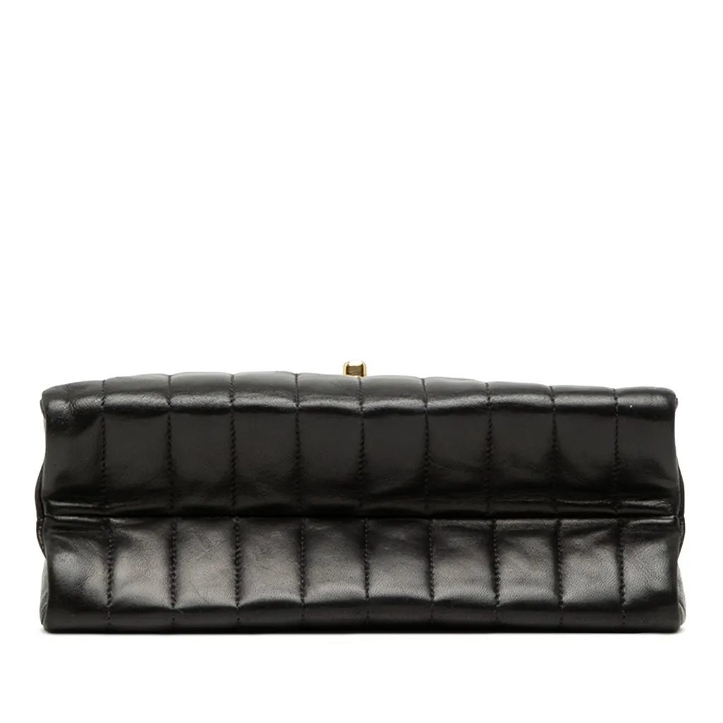 Chanel Small CC Vertical Quilted Lambskin Single Flap Black Leather Very good - Inside View