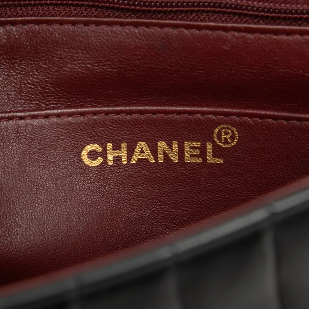 Chanel Small CC Vertical Quilted Lambskin Single Flap Black Leather Very good - Box View