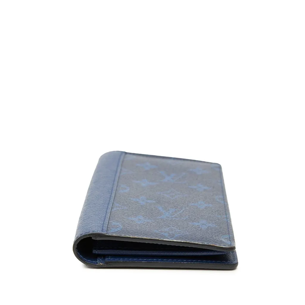 Louis Vuitton Monogram Taigarama Brazza Bifold Long Wallet Blue Very good - Inside View