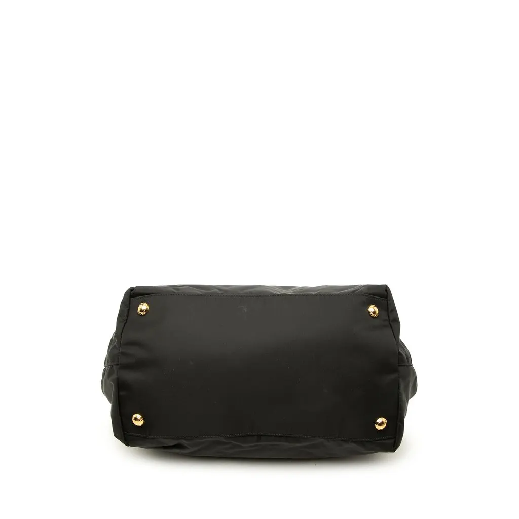 Prada Tessuto Fiocco Bow Handbag Black Polyamide Good - Inside View
