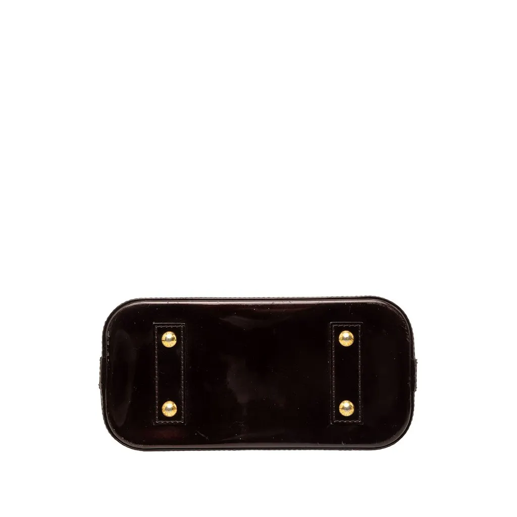 Louis Vuitton Monogram Vernis Alma BB Purple Leather Good - Inside View