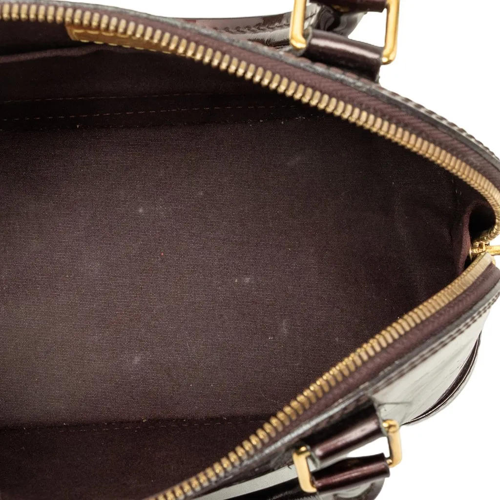Louis Vuitton Monogram Vernis Alma BB Purple Leather Good - Model View