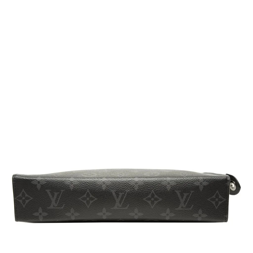 Louis Vuitton Monogram Eclipse Pochette Voyage MM Black Good - Inside View
