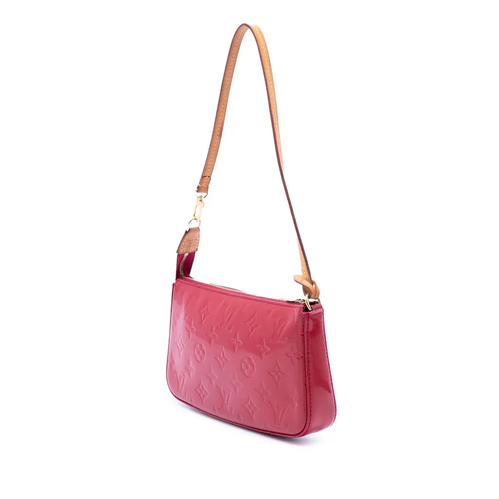Louis Vuitton Monogram Vernis Pochette Accessoires Pink Leather Very good - Back View