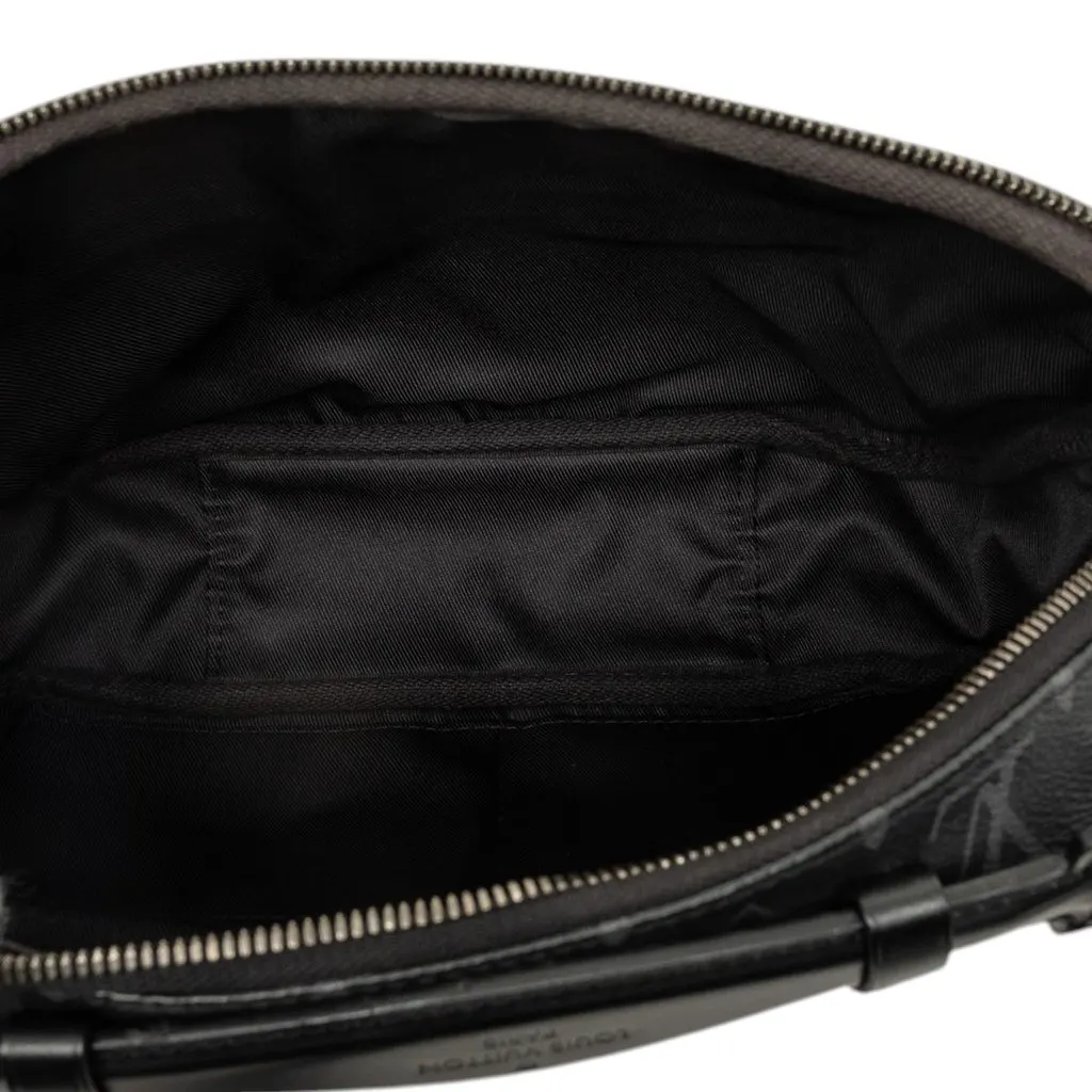 Louis Vuitton Monogram Eclipse Explorer Bumbag Black Canvas Good - Model View