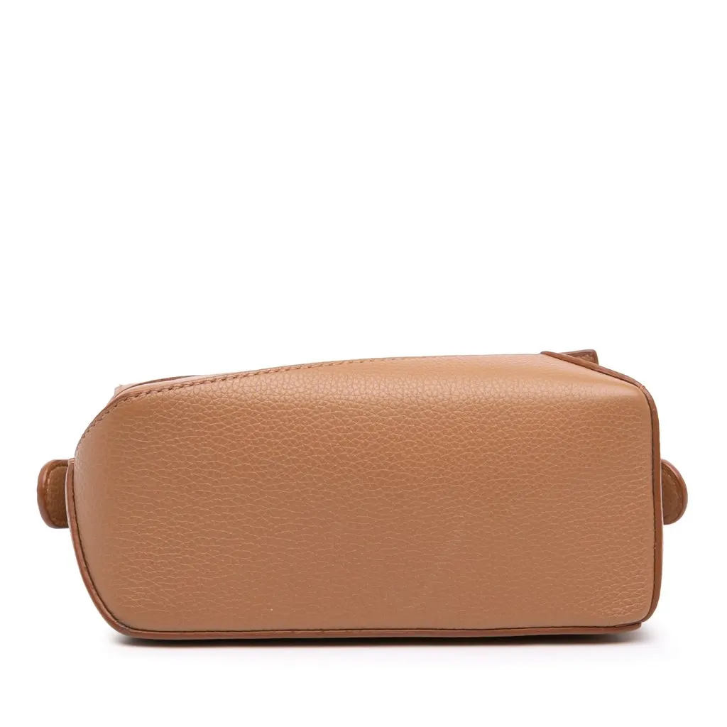 LOEWE Mini Calfskin Puzzle Edge Satchel Brown Leather Very good - Inside View