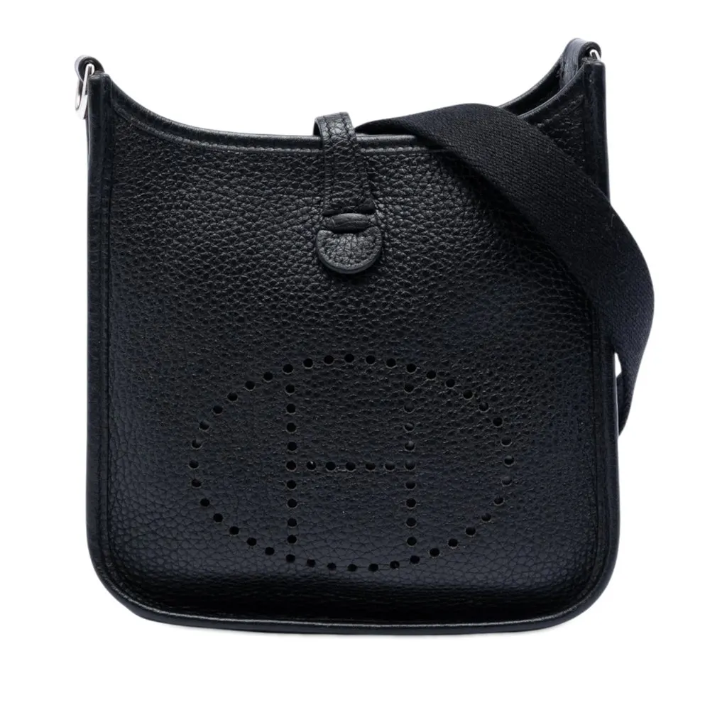 Hermès Clemence Evelyne 16 Amazone Black Leather Very good - Front View