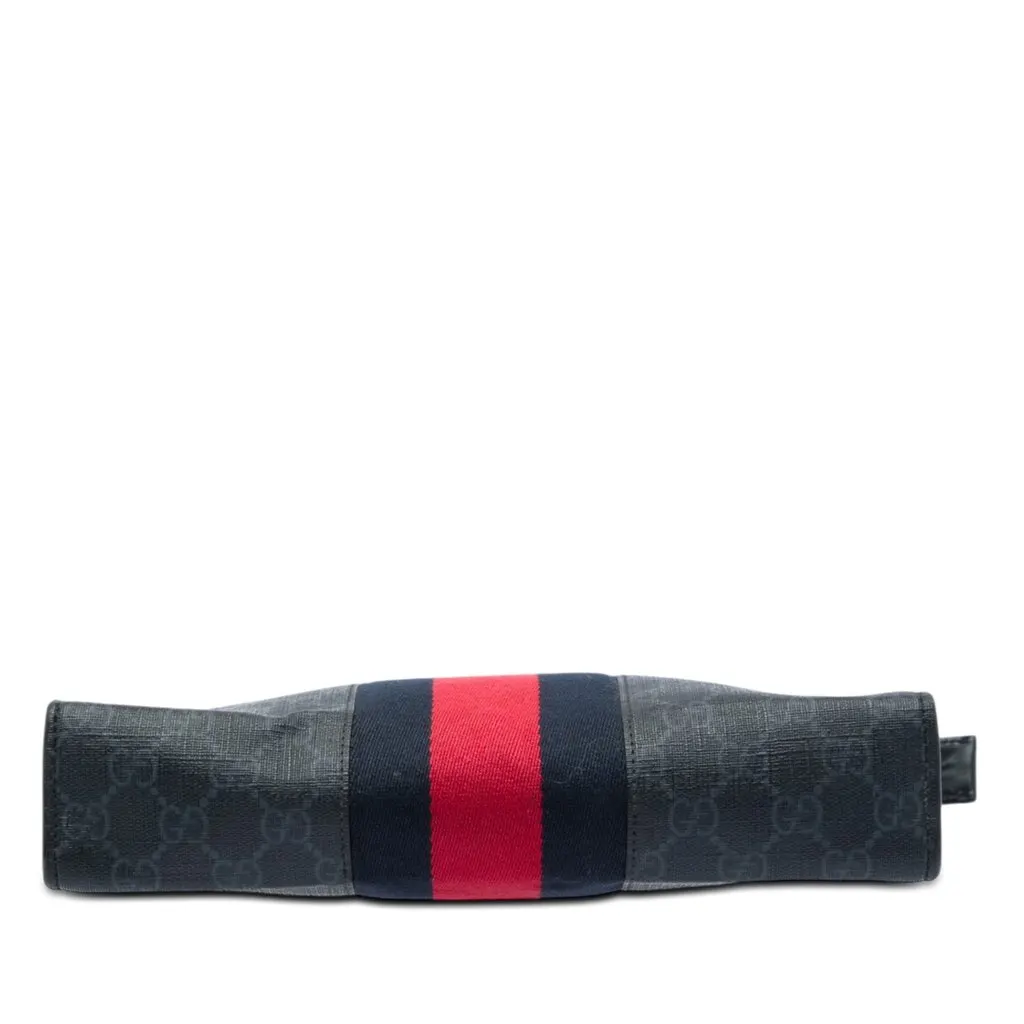 Gucci GG Supreme Web Clutch Black Very good - Inside View