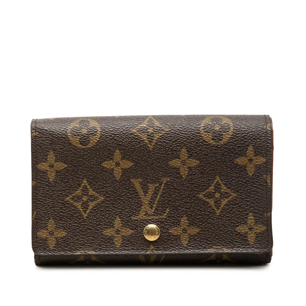 Louis Vuitton Monogram Porte Monnaie Tresor Wallet Brown Very good - Front View