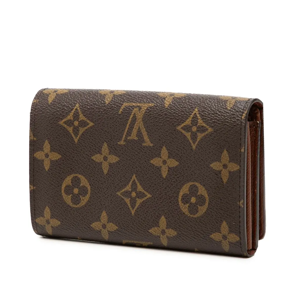 Louis Vuitton Monogram Porte Monnaie Tresor Wallet Brown Very good - Back View