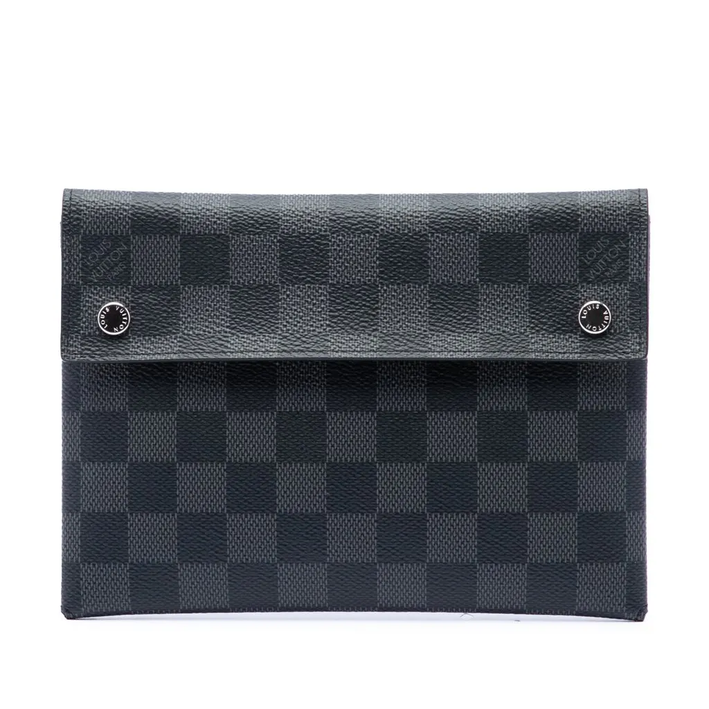 Louis Vuitton Damier Graphite Alpha Pochette MM Black Very good - Front View