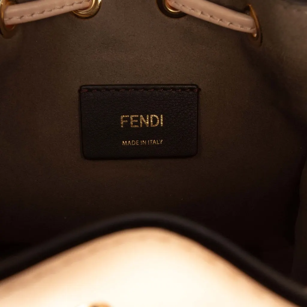 Fendi Mini Calfskin Mon Tresor Bucket Bag Pink Leather Very good - Box View