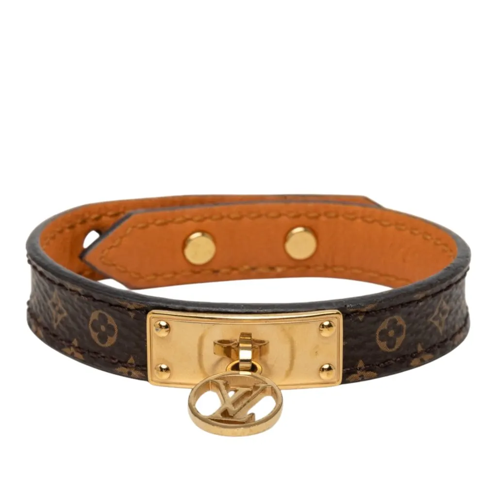 Louis Vuitton Monogram Logomania Bracelet 17 Brown Very good - Front View