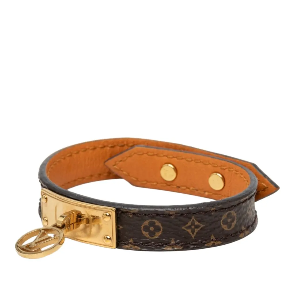 Louis Vuitton Monogram Logomania Bracelet 17 Brown Very good - Back View