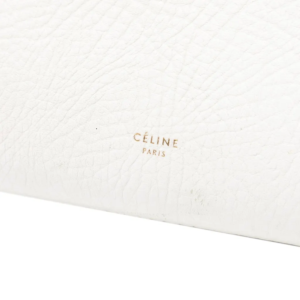 Celine Medium Bicolor Calfskin Tie Knot Tote White Leather Good - Box View