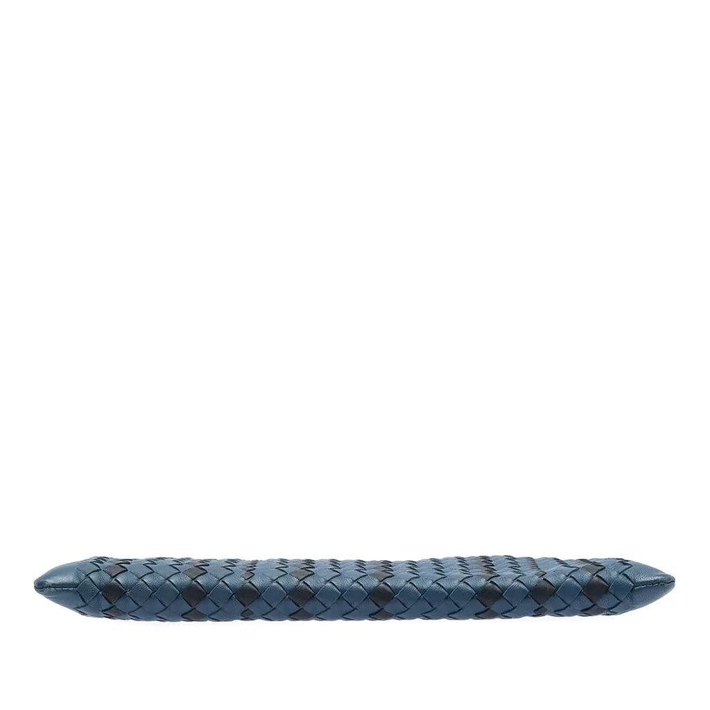 Bottega Veneta Bicolor Nappa Intrecciato Clutch Blue Leather Very good - Inside View