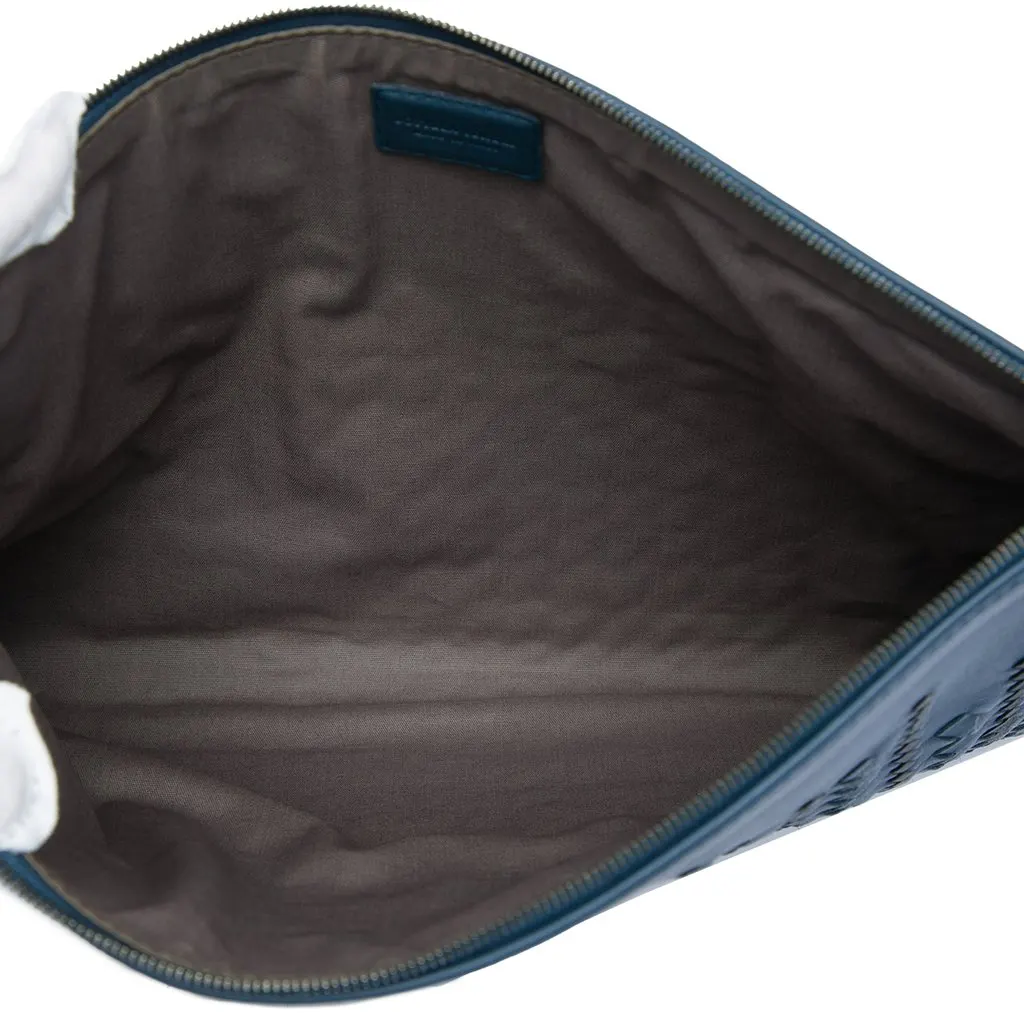 Bottega Veneta Bicolor Nappa Intrecciato Clutch Blue Leather Very good - Model View