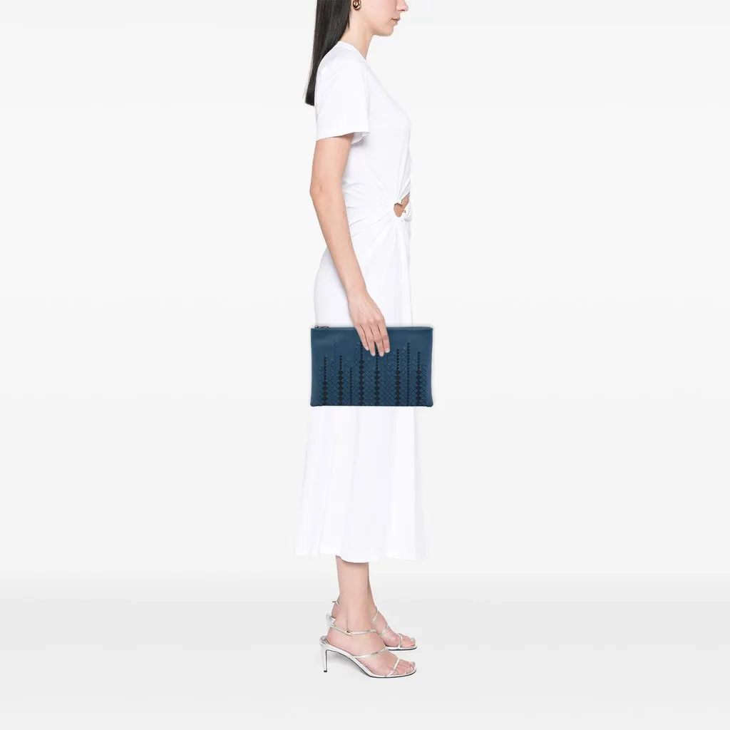 Bottega Veneta Bicolor Nappa Intrecciato Clutch Blue Leather Very good - Box View