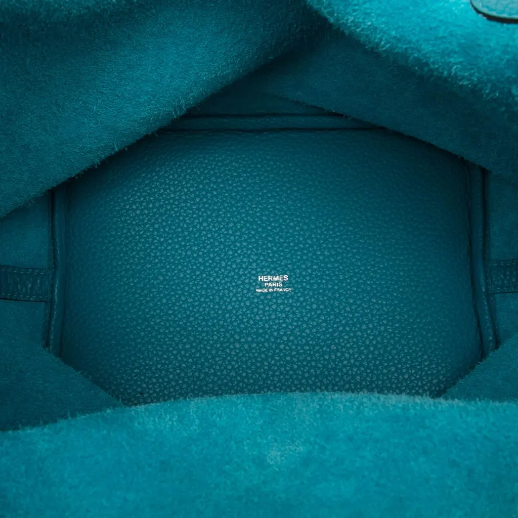 Hermès Clemence Picotin Lock 22 Blue Leather Very good - Model View