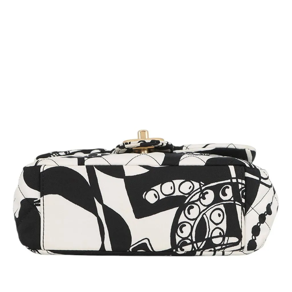 Chanel Mini Printed Canvas Deer Coco Flap White Very good - Inside View