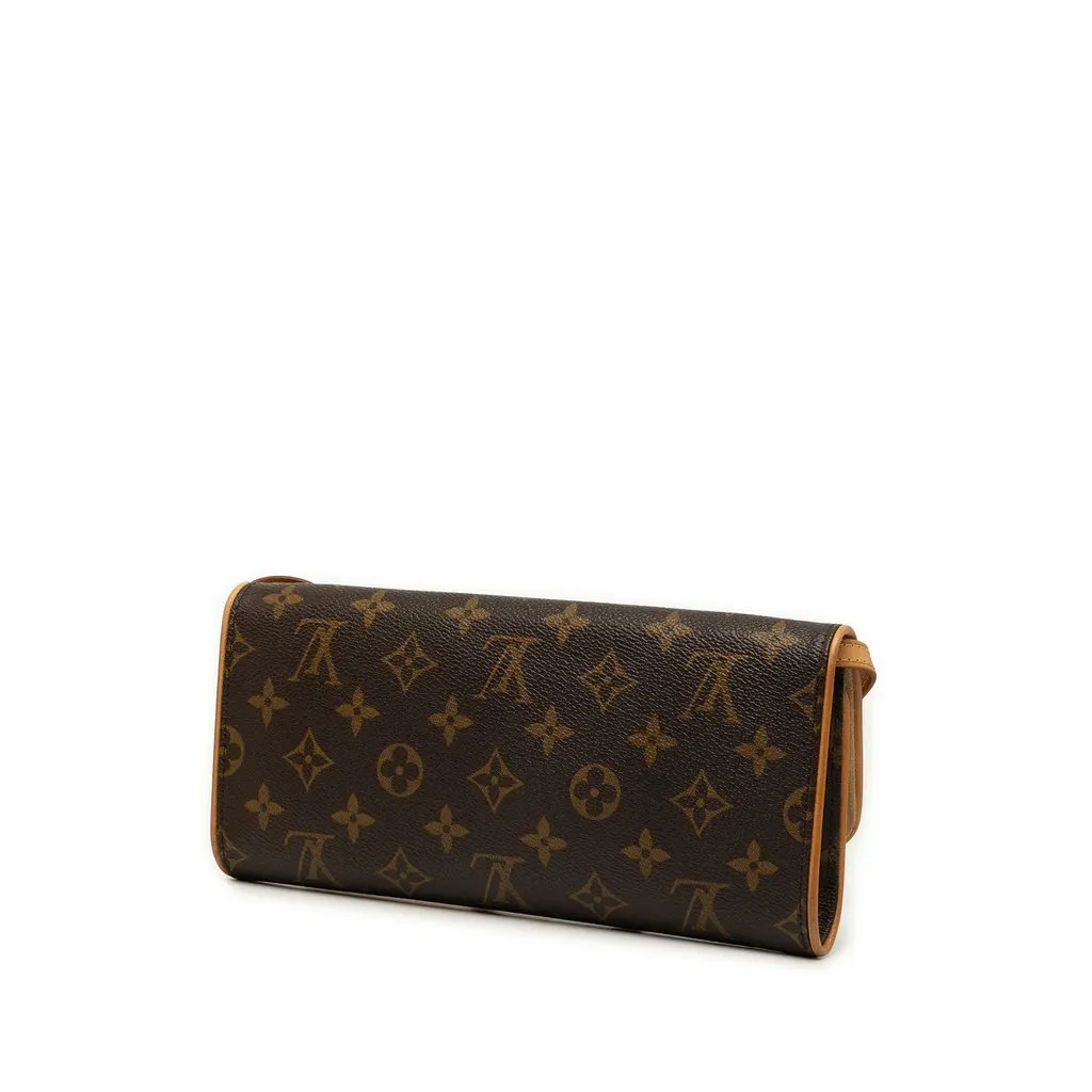 Louis Vuitton Monogram Pochette Twin GM Brown Very good - Back View