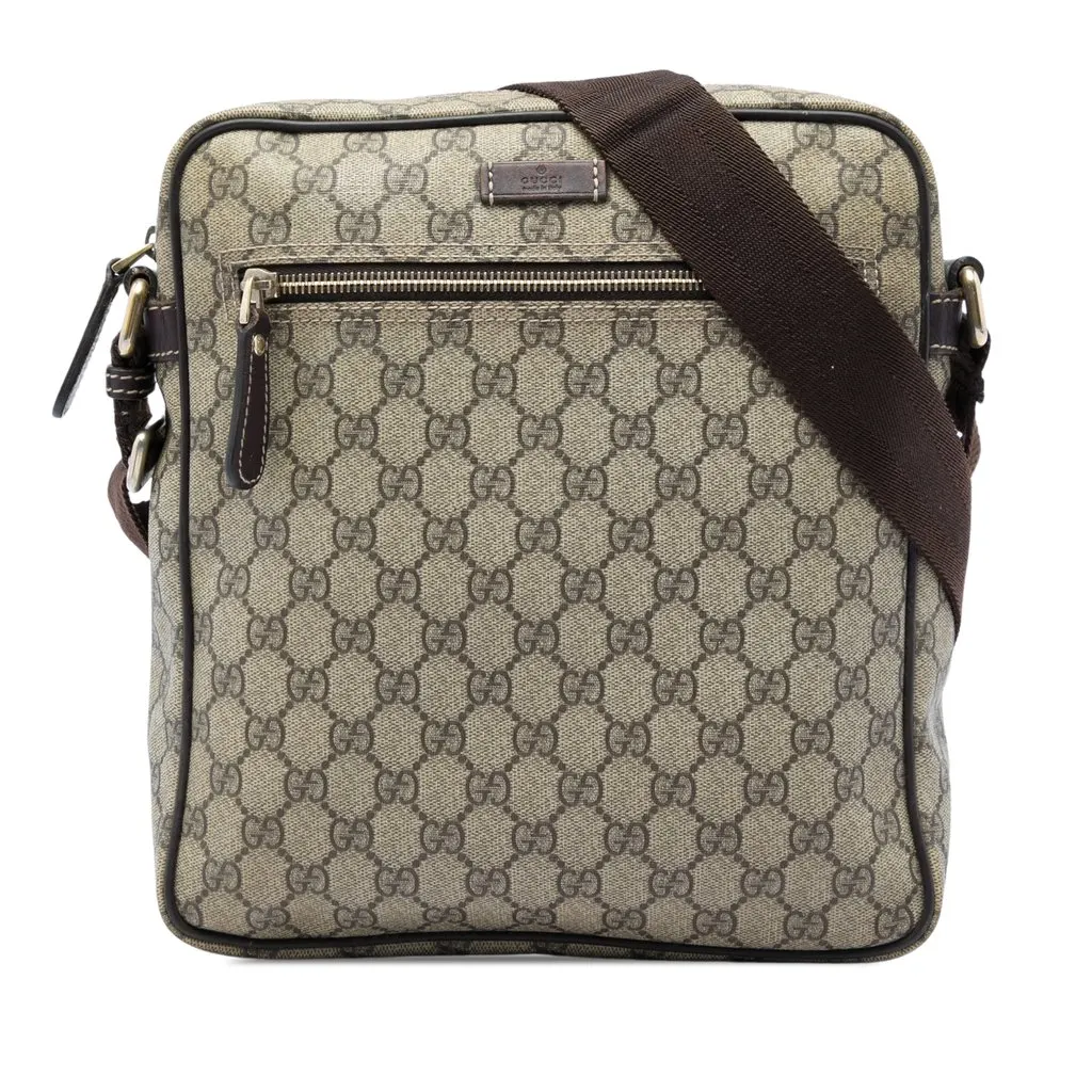 Gucci GG Supreme Crossbody Beige Very good - Front View