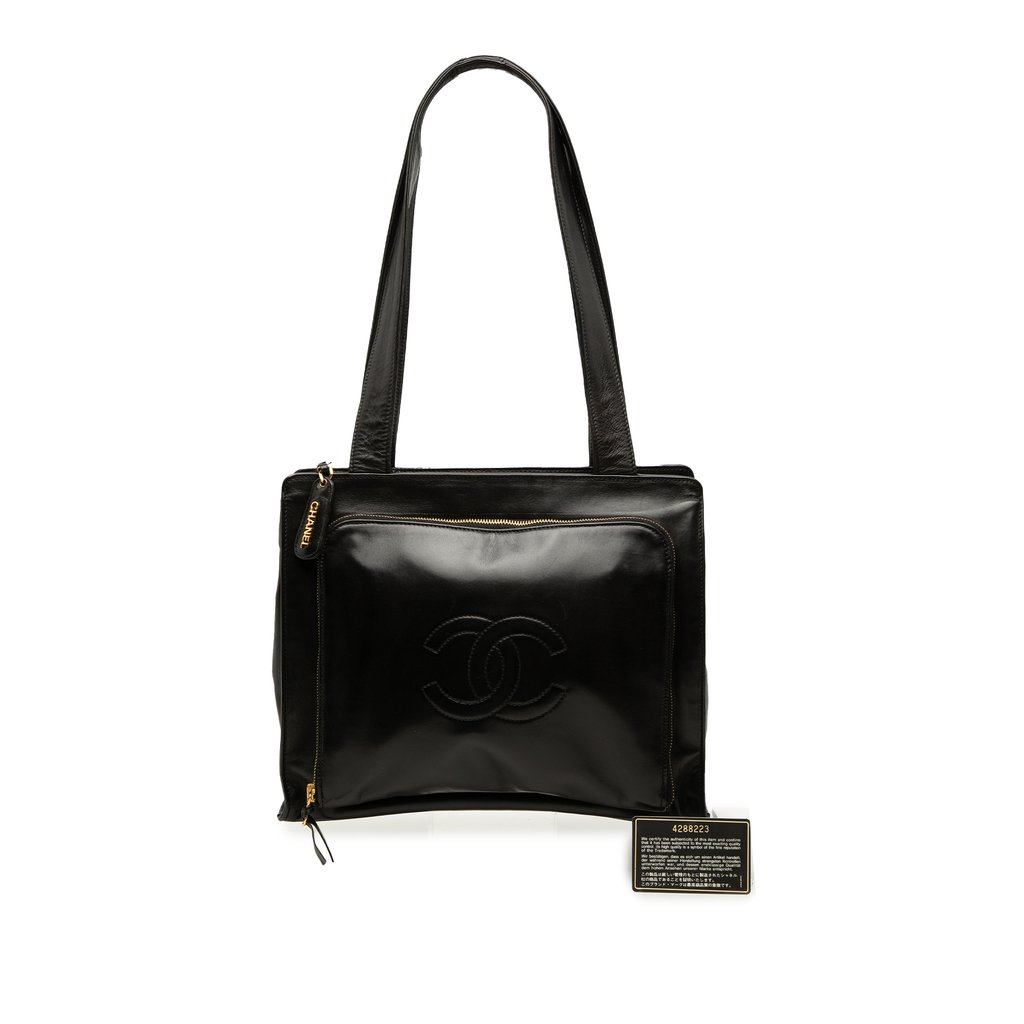 Chanel CC Lambskin Front Zip Pocket Tote | Libas Collective